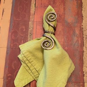 Set of 6 Hand Forge Style Napkin Rings